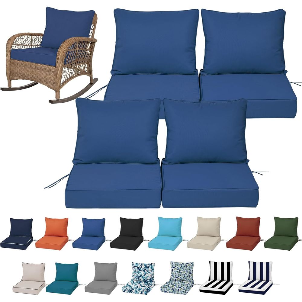 Outdoor Furniture Waterproof - 24x24 Outdoor Deep Seat Cushions Set