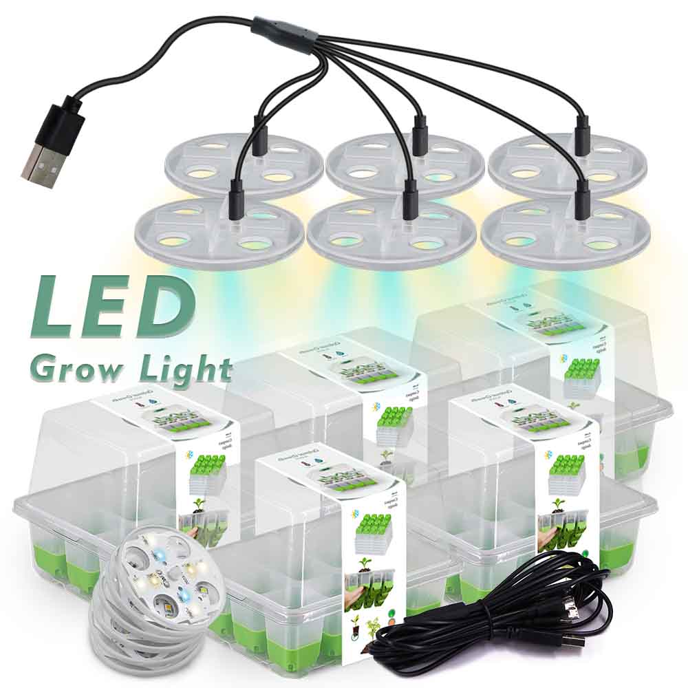 Garden Storage Box - LED Grow Light Seedling Starter Tray