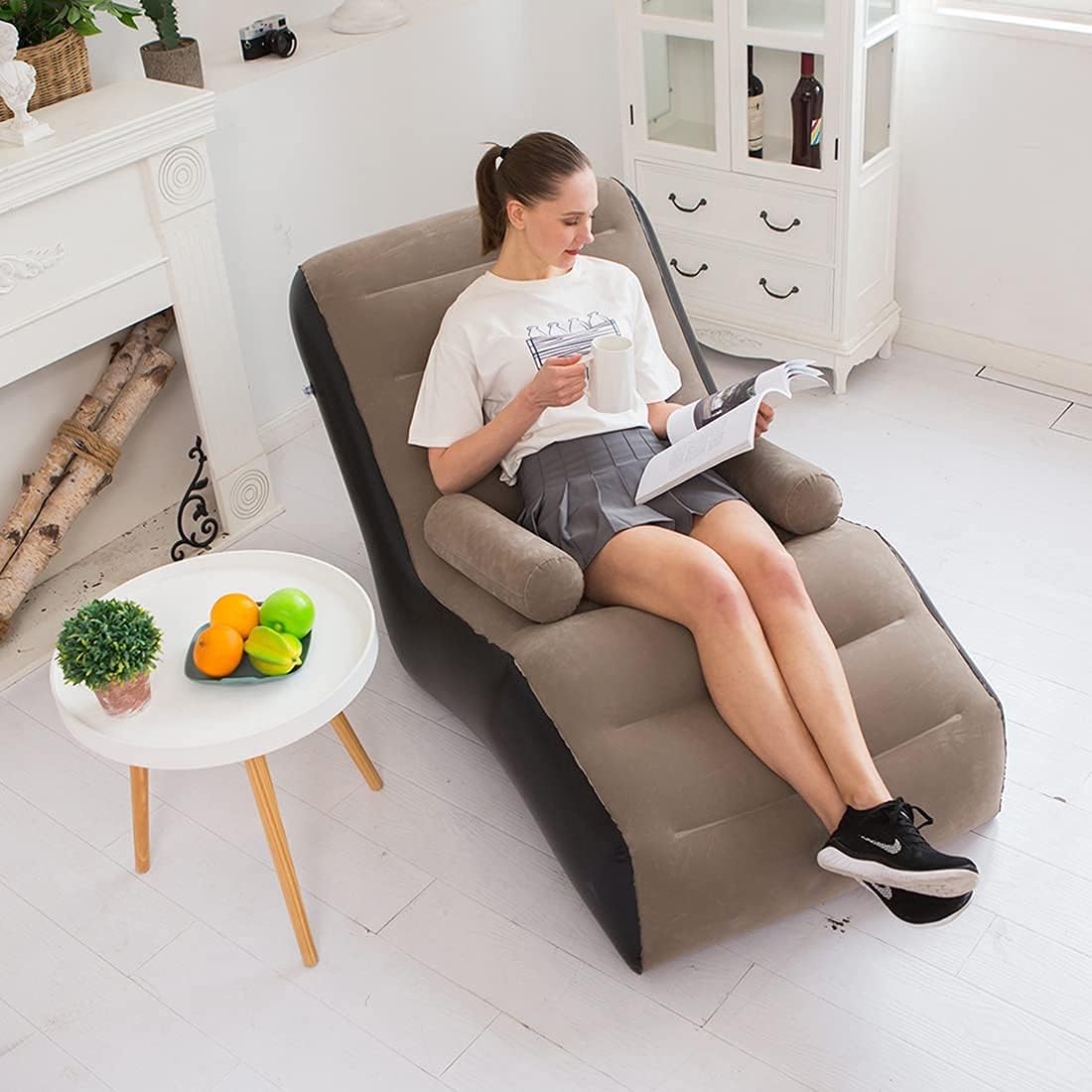 Outdoor Furniture Lounge Set - Folding Lazy Sofa,Inflatable Lounge Chair Thickened
