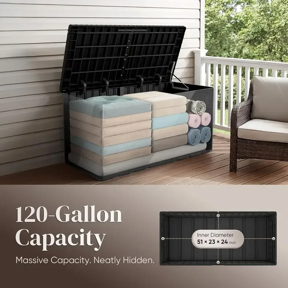 Large 120 Gallon Deck Storage  - Garden Storage Box review and price