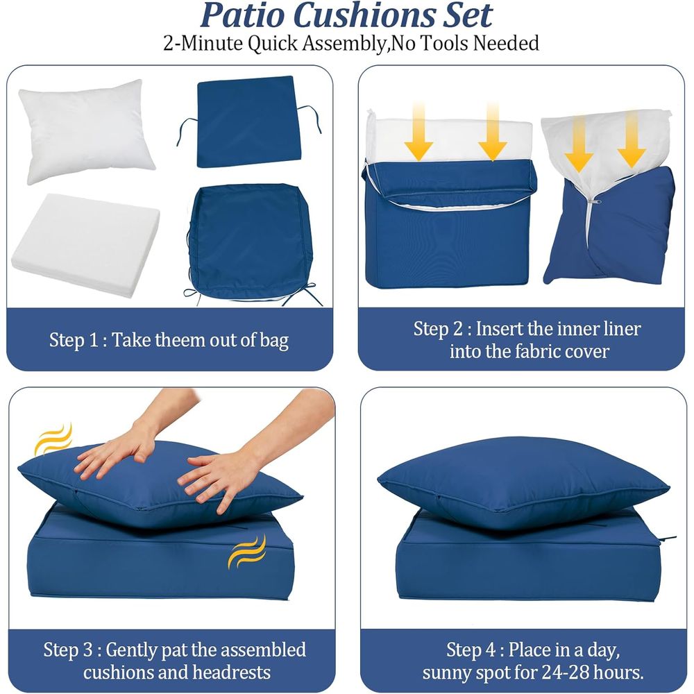24x24 Outdoor Deep Seat Cushio - Outdoor Furniture Waterproof review and price