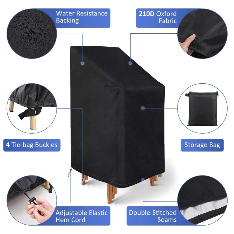 1/2/PCS Stacked Chair Dust Cov - Outdoor Furniture Waterproof review and price