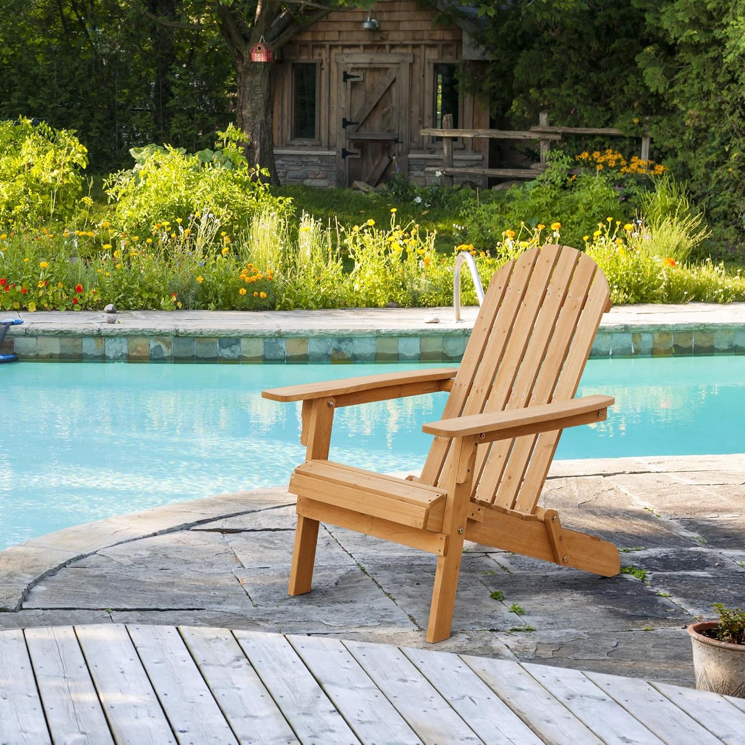 Folding Adirondack Chair Set o - Outdoor Furniture Lounge Set review and price