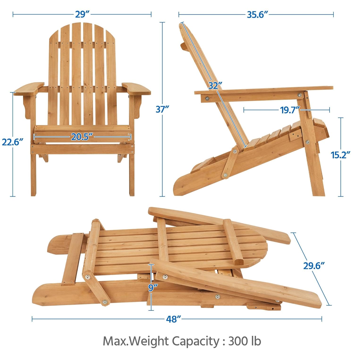 Folding Adirondack Chair Set o - Outdoor Furniture Lounge Set review and price