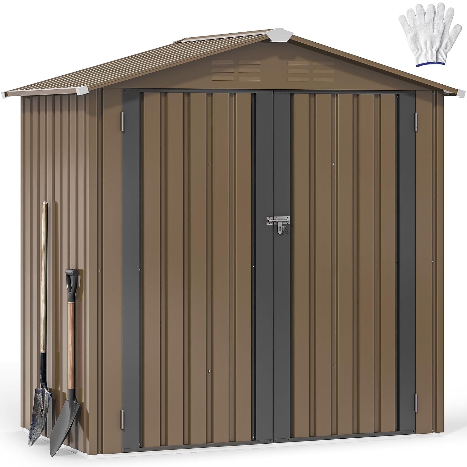 6x4ft Metal Outdoor Storage Sh - Outdoor Furniture Metal review and price