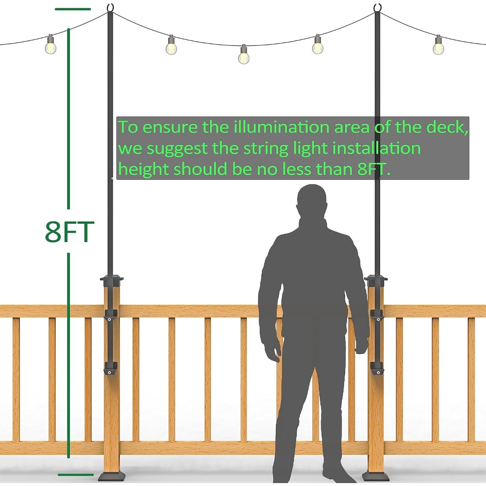 2 pack string light poles - st - Outdoor Furniture Set review and price
