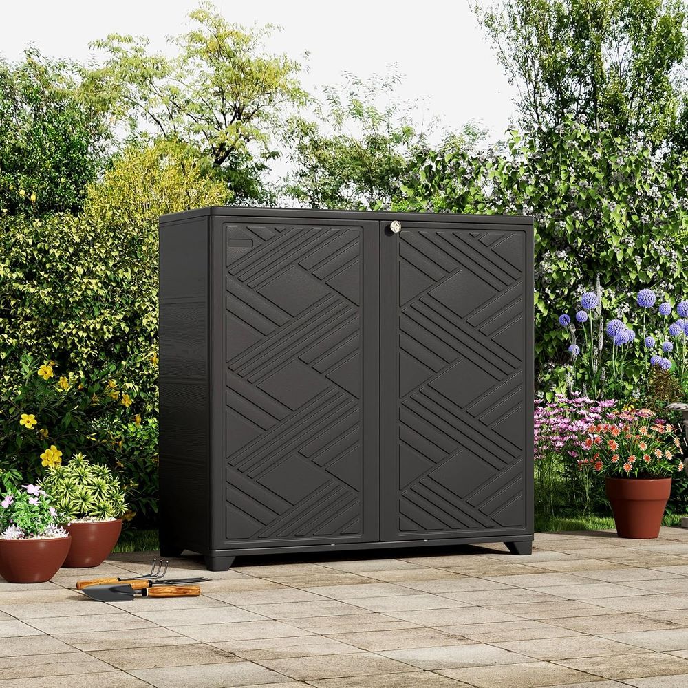Indoor/Outdoor Storage Cabinet - Garden Storage Box review and price