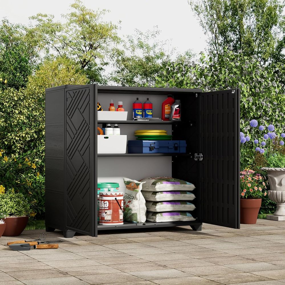 Indoor/Outdoor Storage Cabinet - Garden Storage Box review and price