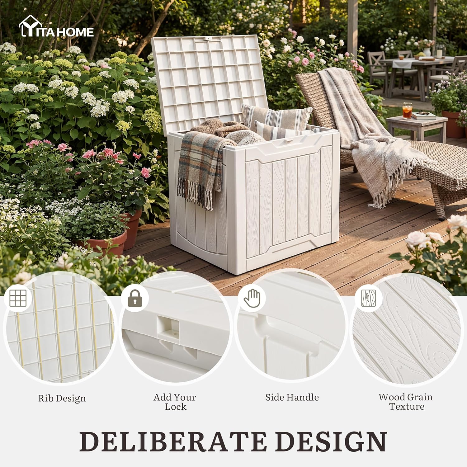 31 Gallon Deck Box Set of 2 Lo - Garden Storage Box review and price