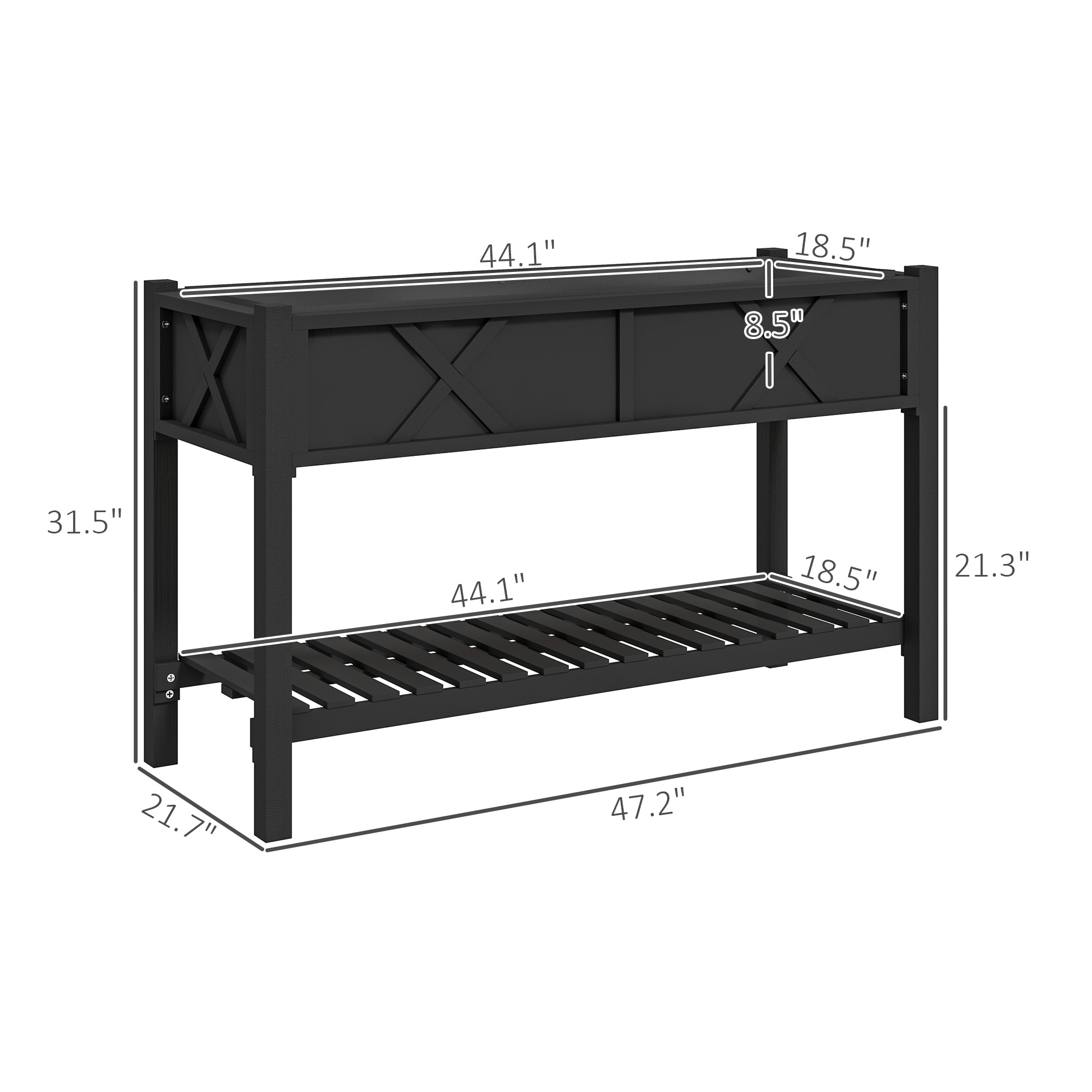 Elevated Wood Planter Box,Rais - Garden Storage Box review and price