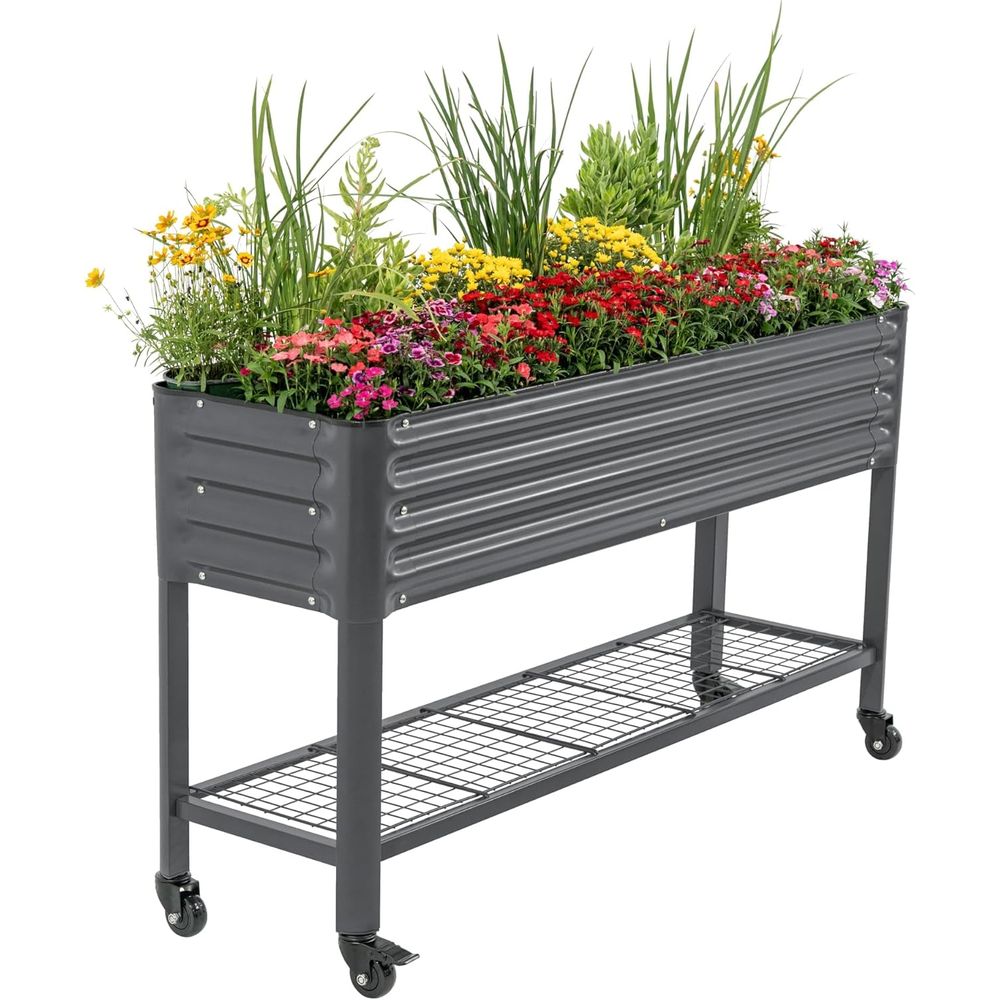 Elevated Slim Garden Bed, 1.5' - Garden Storage Box review and price