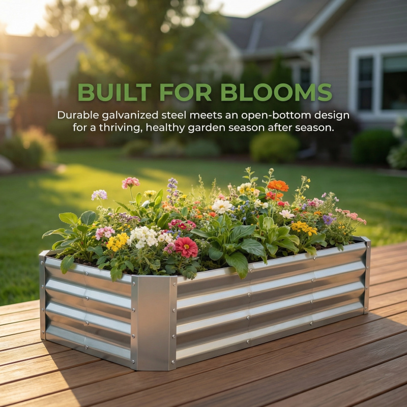 Large Bottomless Galvanized Ga - Garden Storage Box review and price