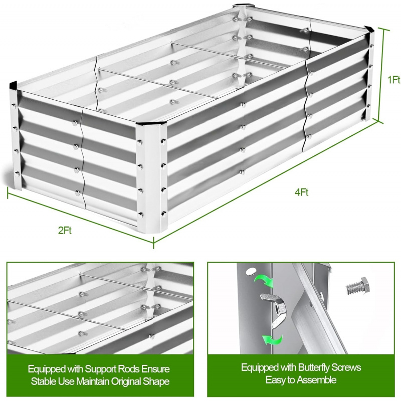 Large Bottomless Galvanized Ga - Garden Storage Box review and price