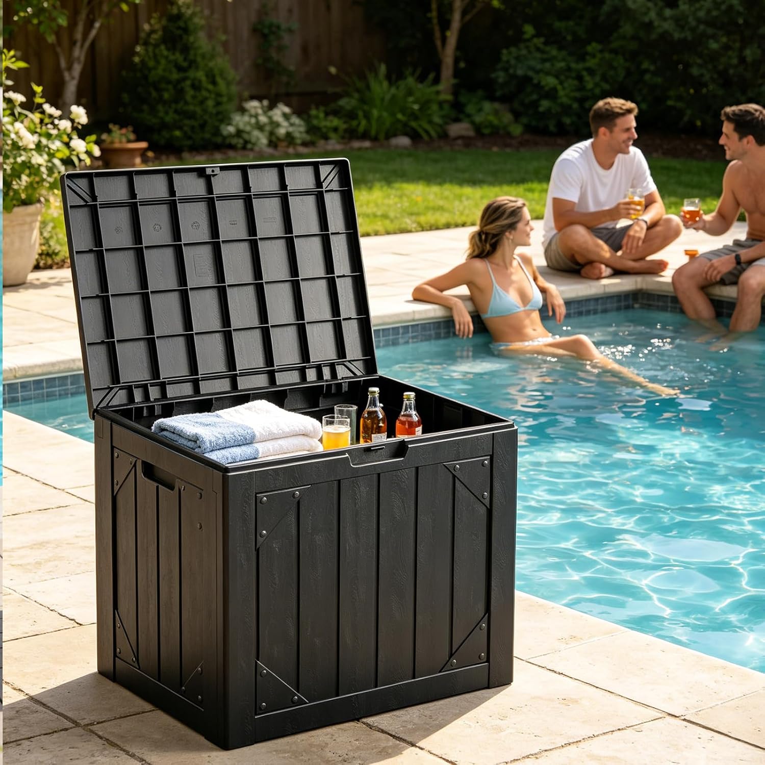 30 Gallon Outdoor Storage Box  - Garden Storage Box review and price