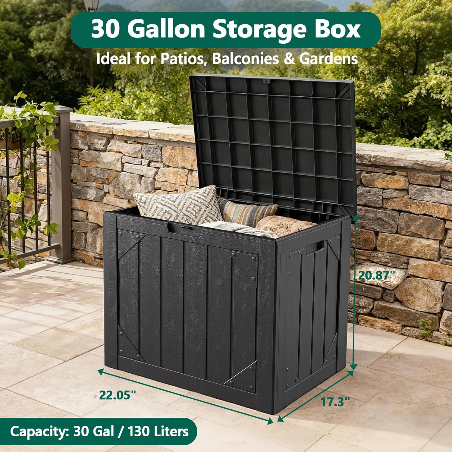 30 Gallon Outdoor Storage Box  - Garden Storage Box review and price