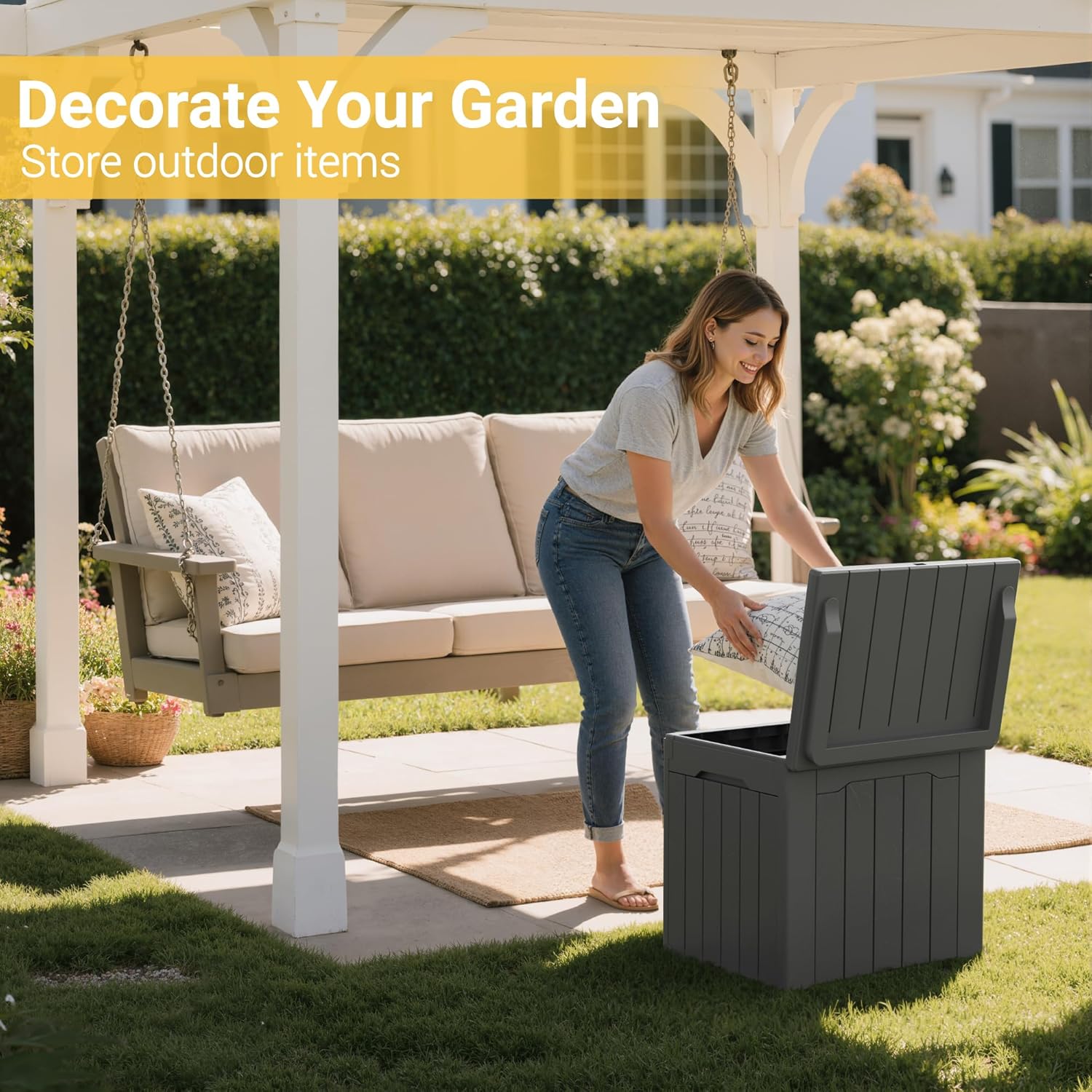 31 Gallon Outdoor Storage Box  - Garden Storage Box review and price