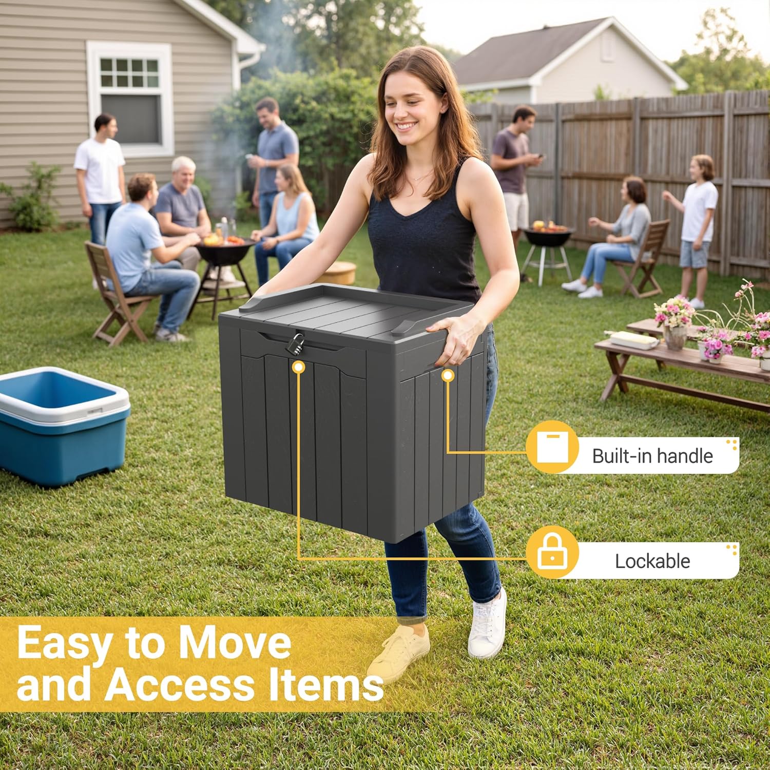 31 Gallon Outdoor Storage Box  - Garden Storage Box review and price