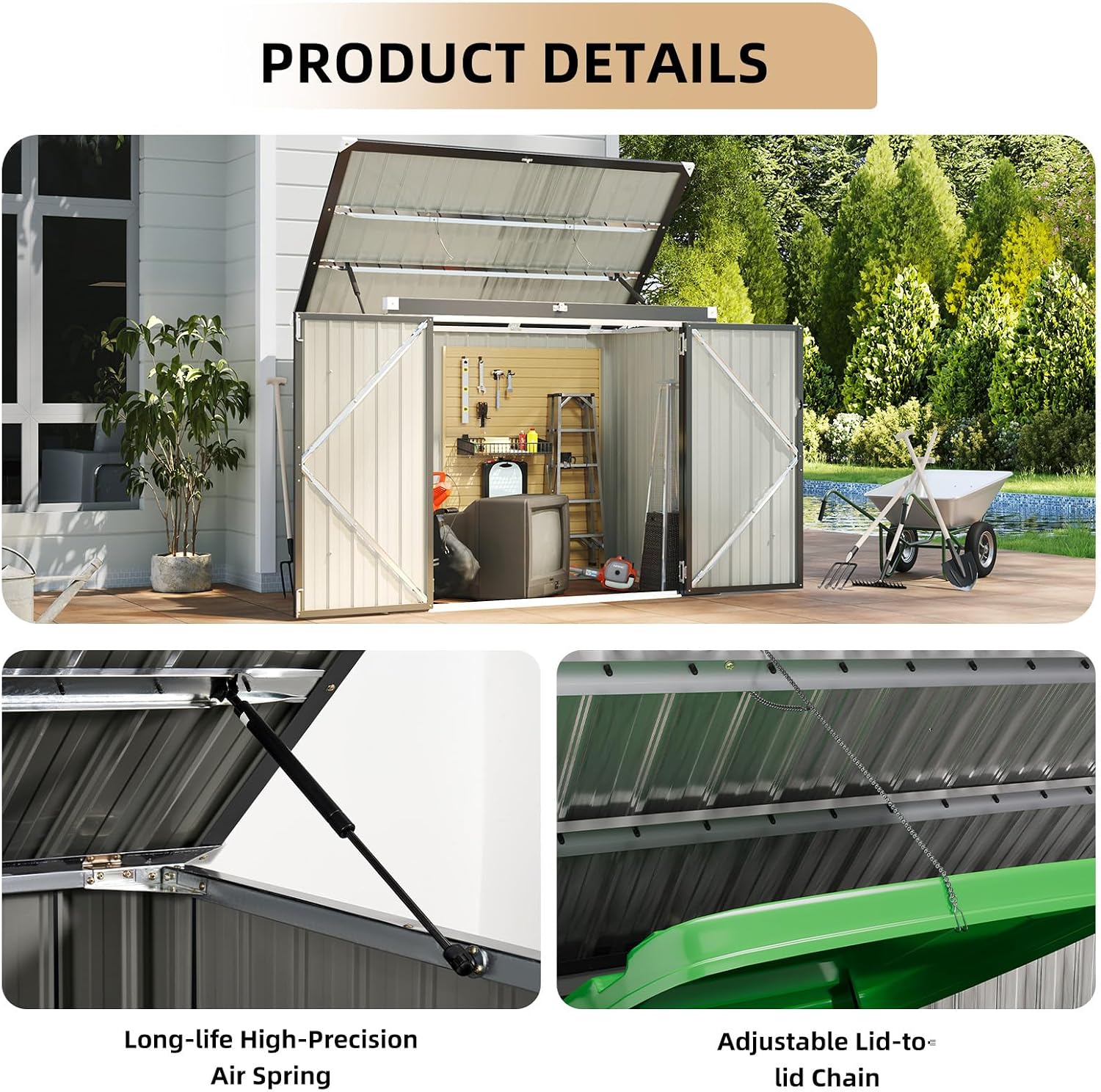 Outdoor Trash Can Storage Shed - Garden Storage Box review and price